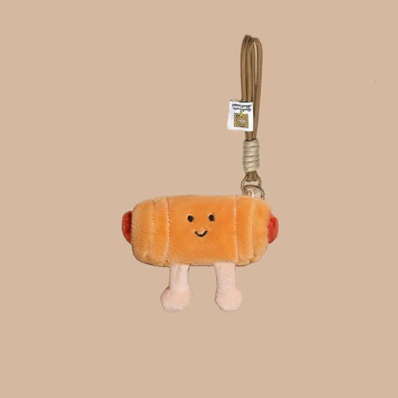 Quirky Food Plush Keychain Plant Hamburger Fries Cheese Doll Pendant Cookies