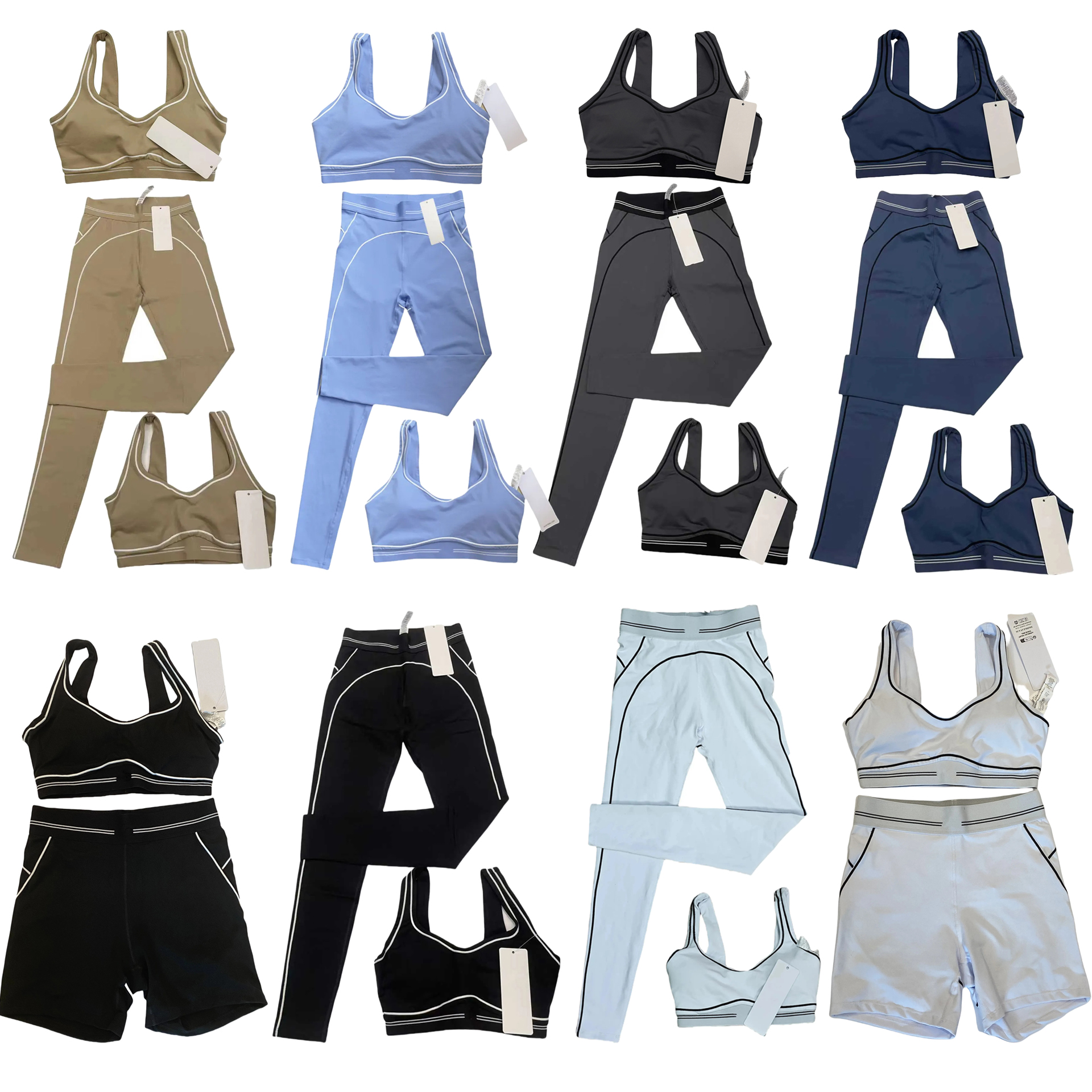 5A Women Set Heart Throb Bra Leggings Yoga Sets Gym Short Sports Outfit Shaping Waist Fitness Jogging Sportswear Running aloismness sets women clothes
