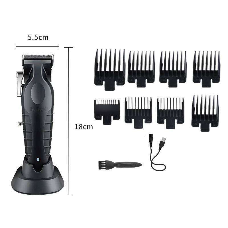 KM-2296 Kemei Professional Rechargeable Adjustable Hair Clipper Fast Charging USB Carving Barber Salon C260312