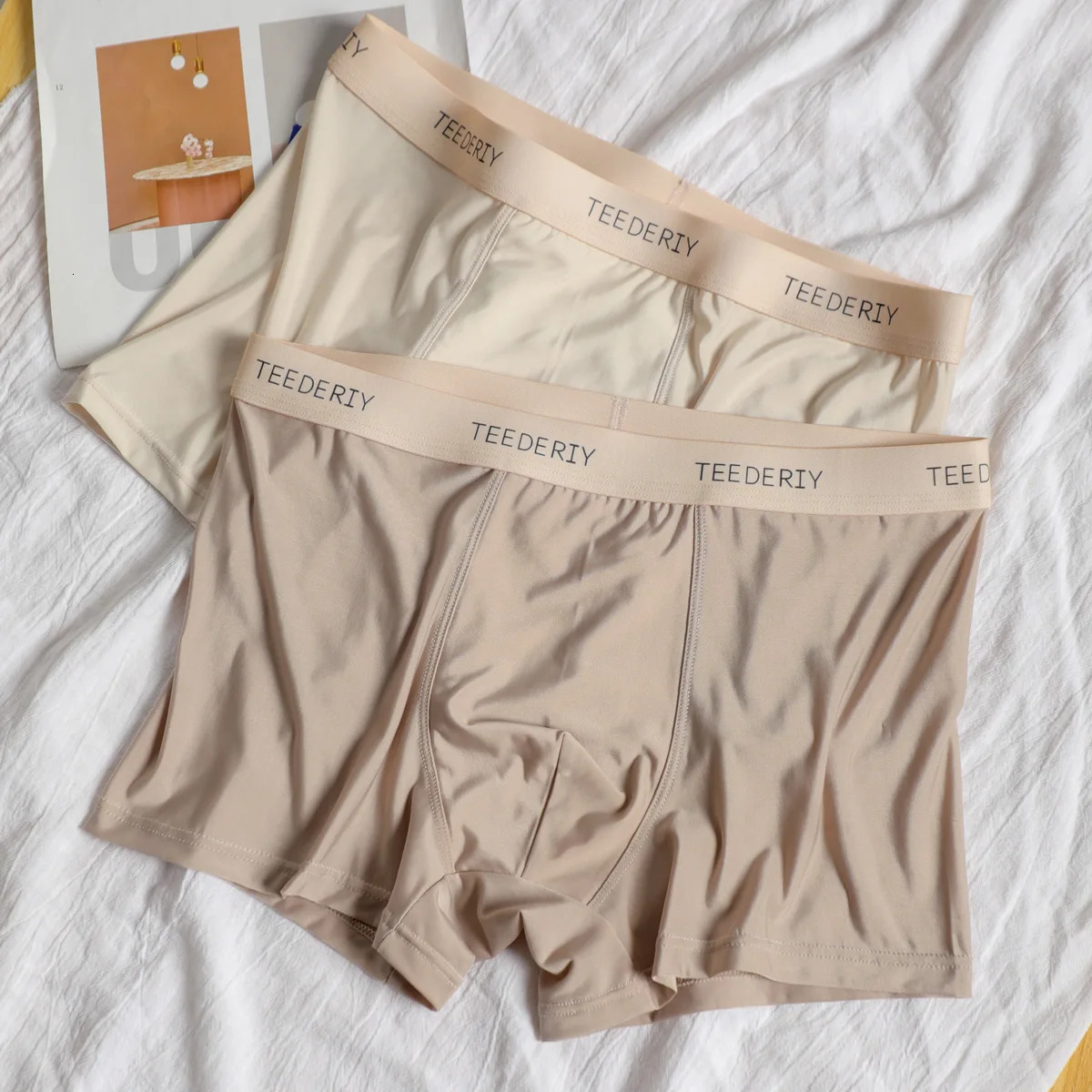 3pcslot Mans Boxers Comfortable Men Undershorts Modal Ice Silk Homme Underwear Mens Panties Shorts XXL 3XL 4XL 260228