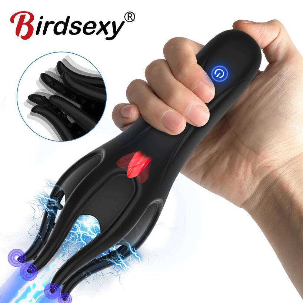 Glans Trainer for Men Powerful Vibrating Penis G Spot Masturbator Soft Fingertip Prolong Endurance Massage Vibrator Erotic Toys Z260311