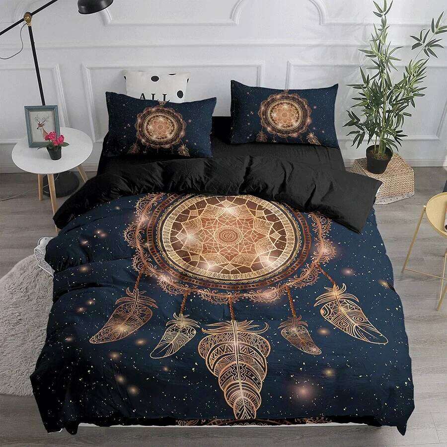 Dream Catcher Bedding Set Elegant Bohemian Duvet Queen 240x220 Ethnic Quilt Single Double King Comforter Bed Cover H260312