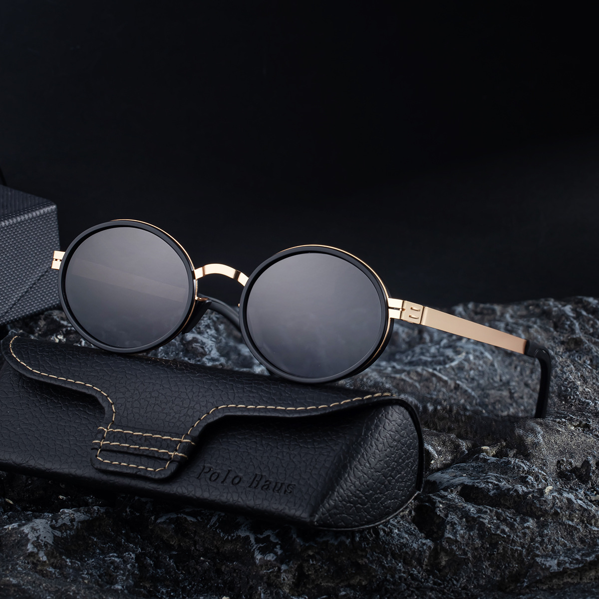 Oval Frame HD Polarized for Men 2026 New Fashion High-end Sun Protection Sunglasses Men's Retro Glasses