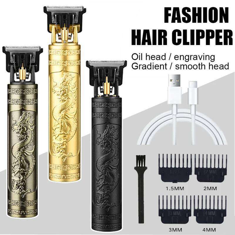 Vintage Clipper for Men USB Fast Charging Beard Trimmer T9 Haircut Machine Hair Cutting Clippers Kit with LCD Display C260312