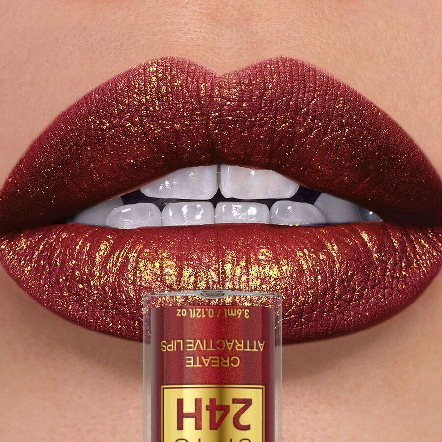 1PC Glitter Metallic 14 Colors Glaze Shiny Long Lasting Gloss Liquid Lipstick Korean Makeup Oil Lip Tint Gifts W260311