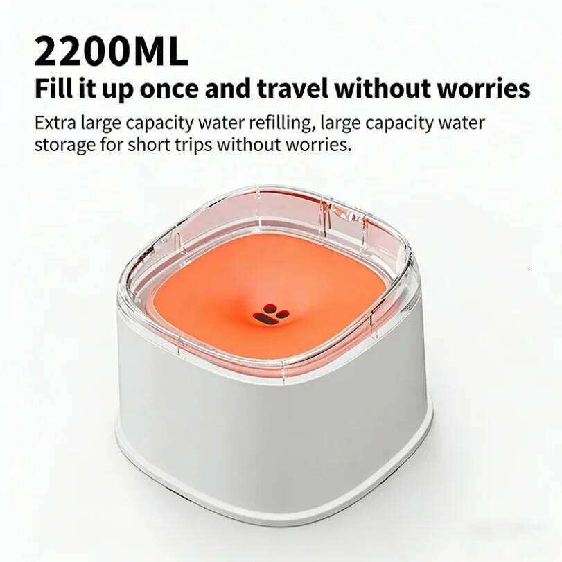 Floating Anti Spill Dog Cat Feeder No Wet Mouth Suspended Drinking Non Slip Water Bowl Pet Supplie 26Y0312