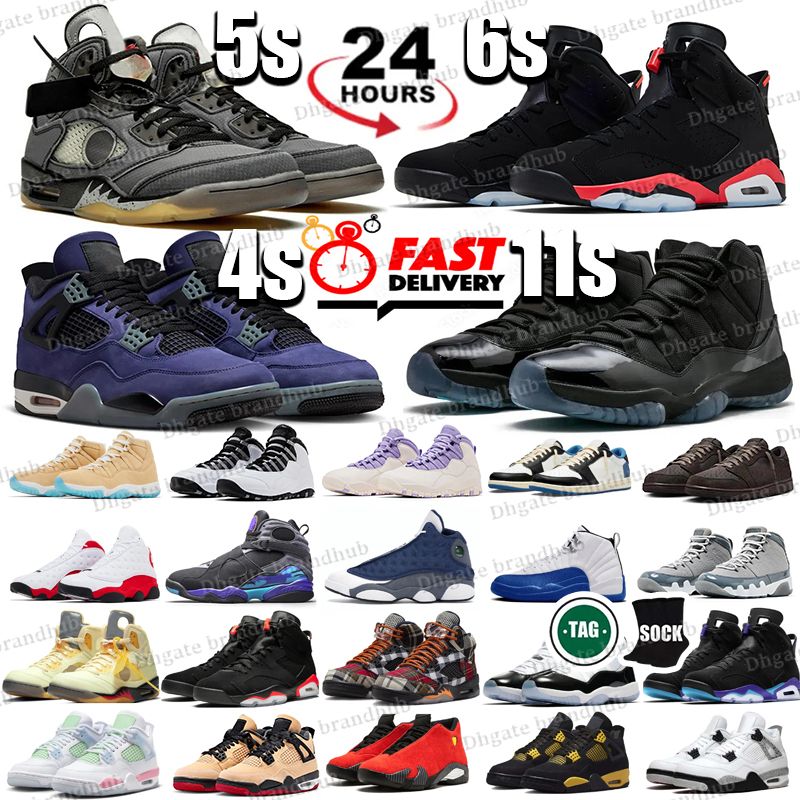 With Box 4s 5s 11s basketball shoes 4 Black Cat 11 Gamma Pearl H-Town Taxi Varsity Red Pearl Pink Canyon Purple Orchid Thunder men women sneakers trainers sports shoe