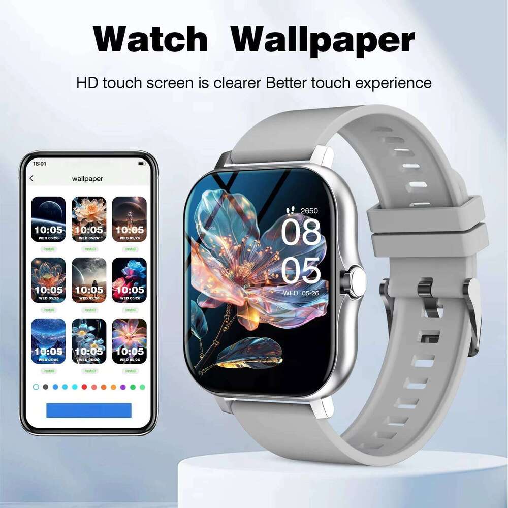 LAXASFIT 2025 New Smart for Men Women Gift Full Touch Screen Sports Fitness Watch Bluetooth Call Digital Smartwatch
