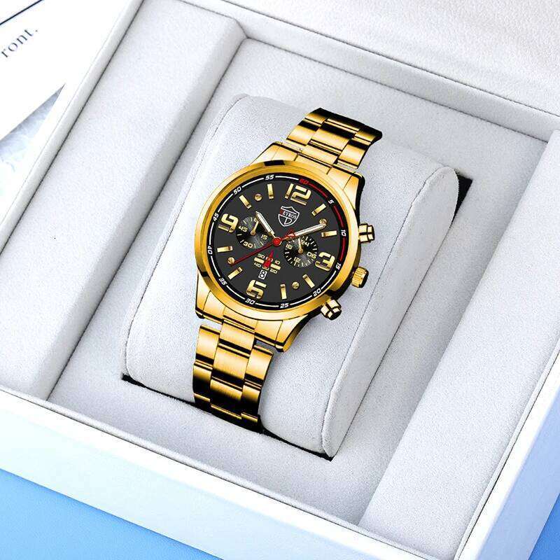 Watches for Business Luxury Stainless Steel Quartz Wristwatch Fashion Men Sports Bracelet Luminous Clock Watch reloj hombre