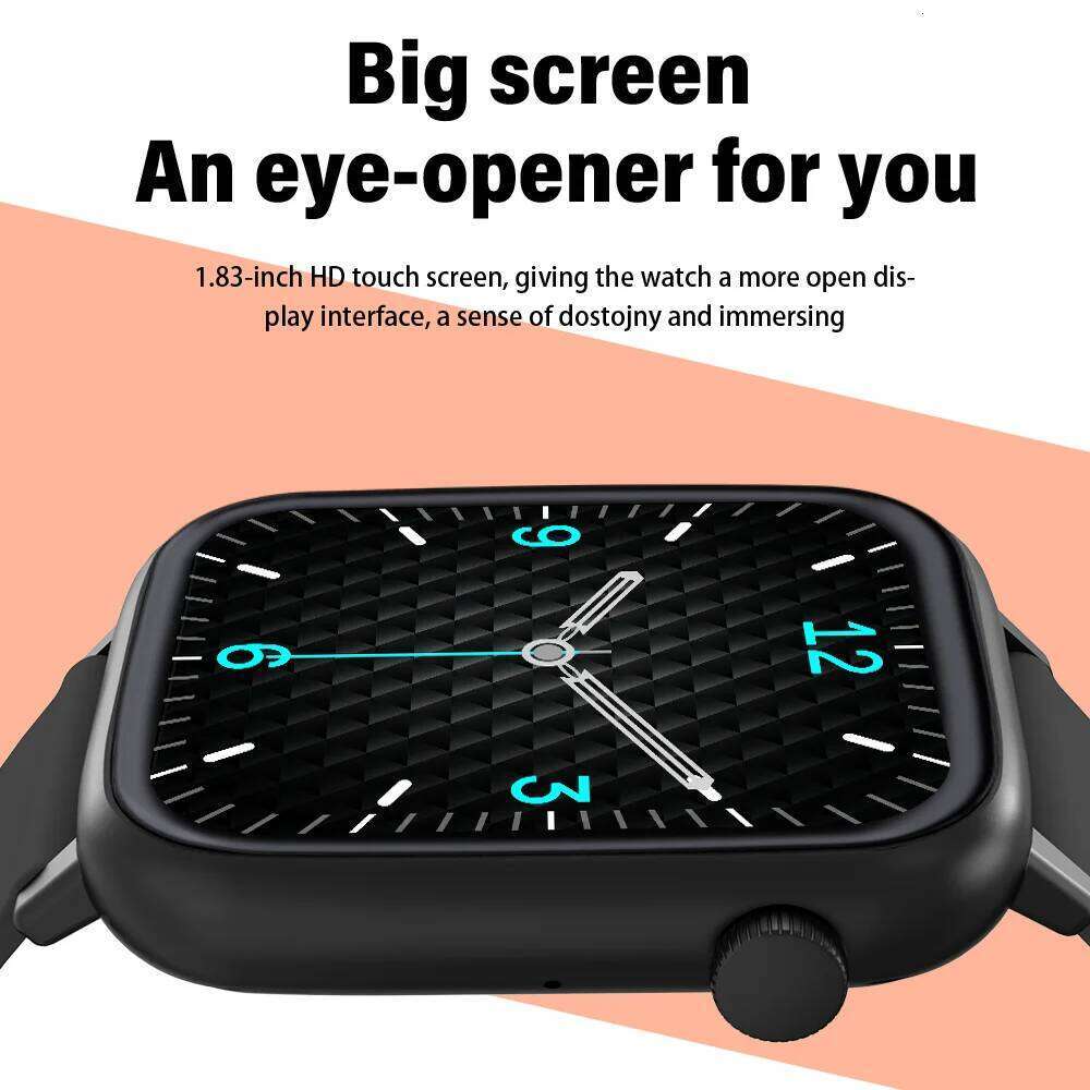 LAXASFIT Fashion Smartwatch Heart Rate Monitor Sports Health Sleep IP68 Waterproof Bluetooth Calling Men and Women Smart Watch