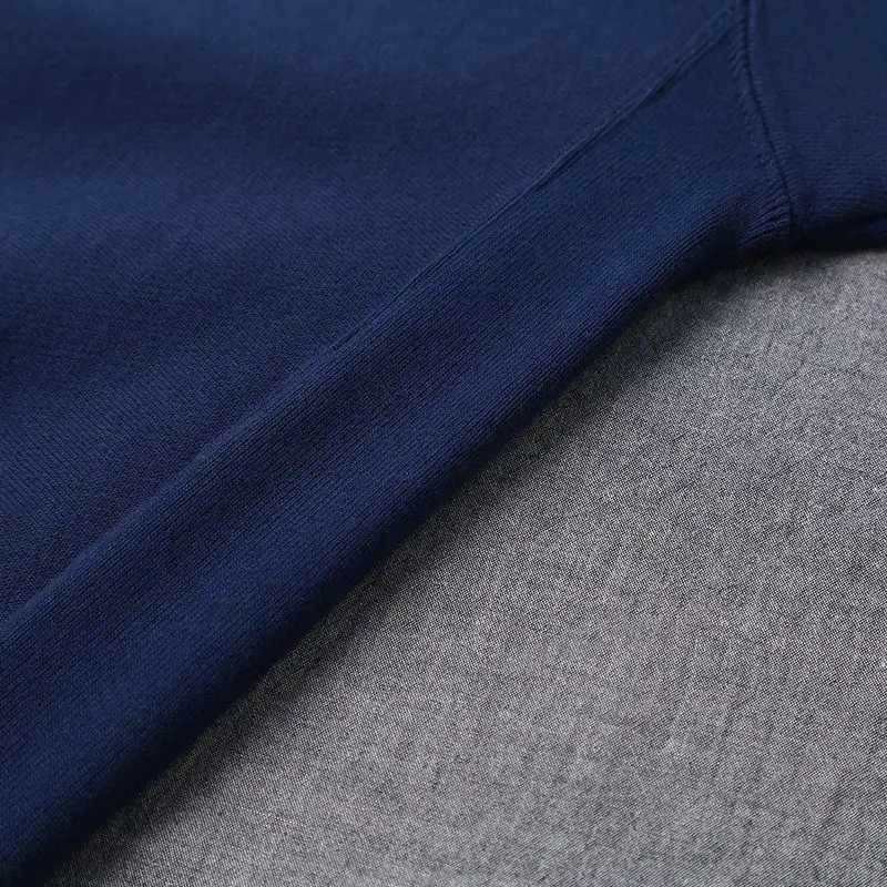 Good Quality Zip Hooded Women And Men Sweatshirt Navy Blue Cotton Casual Street Wear Loose Y2k Spring Autumn Solid Hoodie Jacket M260312