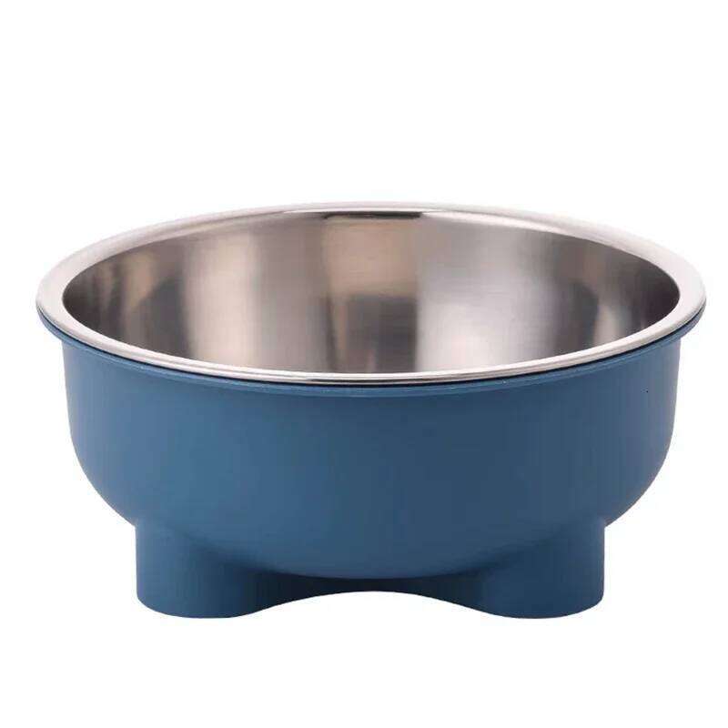 A Stainless Steel Pet Anti Slip Four-Legged Solid Color Dog Cat Bowl Easy To Clean for Indoor and Outdoor Use 26Y0312