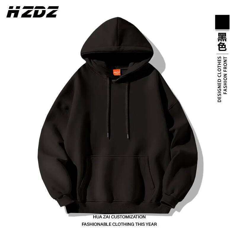 Solid-color Men Women Pullover Hoodie Outdoor Street Casual Fashion Sport Loose Versatile Comfort Autumn Winter Sweatshirt Top