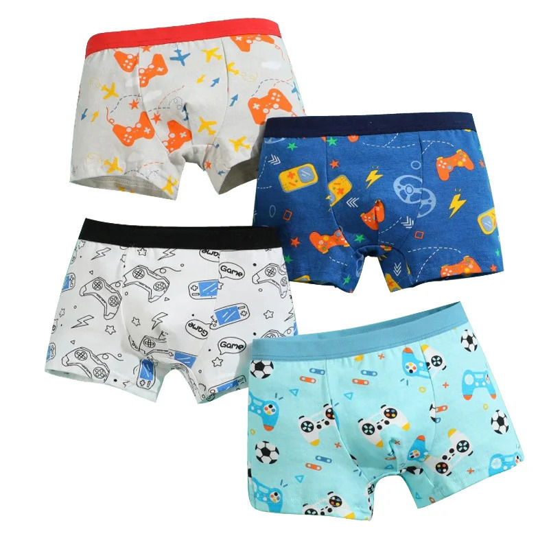 4812 Pcs Boys Boxer sets Briefs Kids Cotton Underwear Baby Underpants Teenager Cartoon Dinosaur Print Soft Children Panties 260311