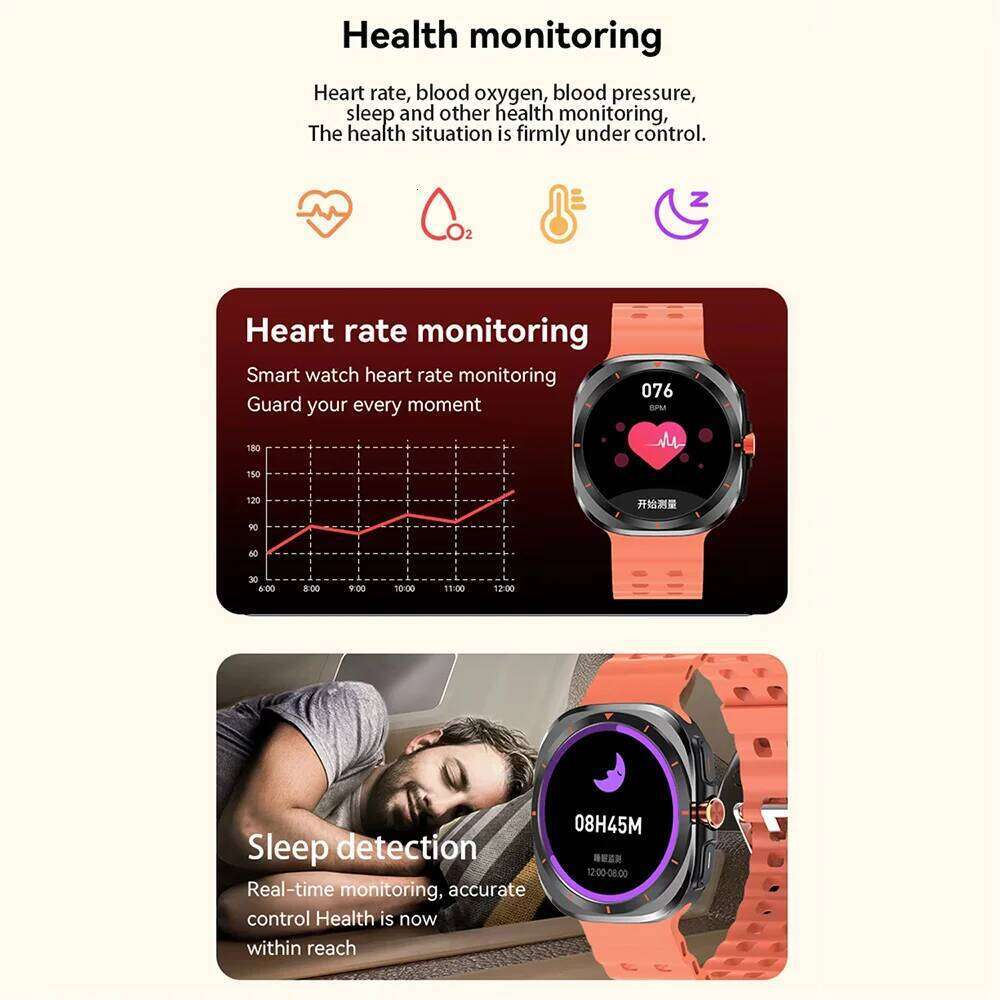 G.L Wear 2026 New Men's 1.52 Inch Bluetooth Talk Sports Fitness Pedometer Woman Smart Watch