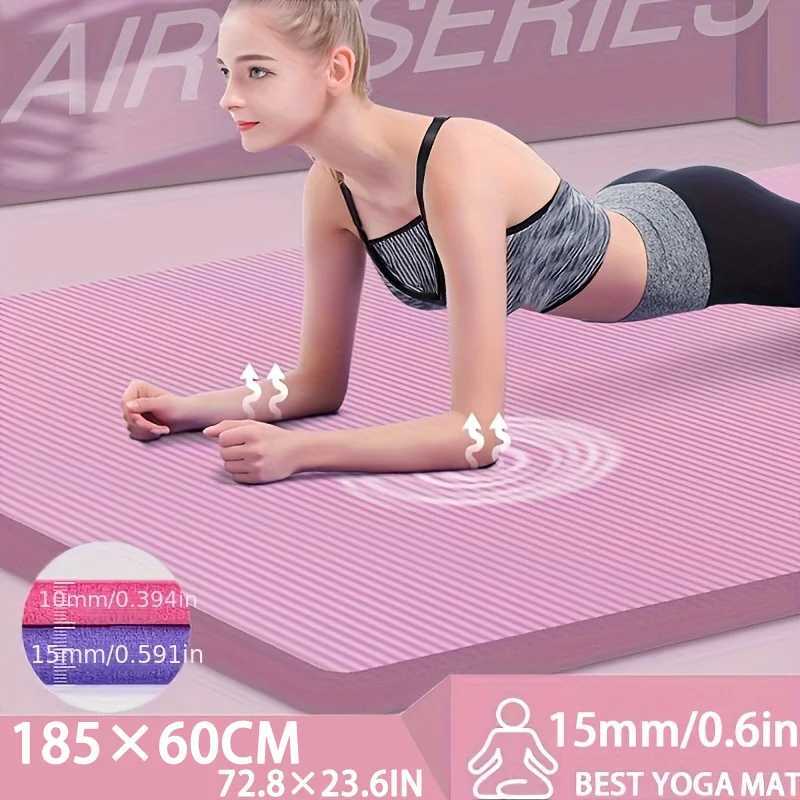 10/15MM Thick NBR Yoga Mats Anti-slip Sport Fitness Mat Blanket For Exercise Yoga And Pilates Gymnastics Mat Fitness Equipment M260312