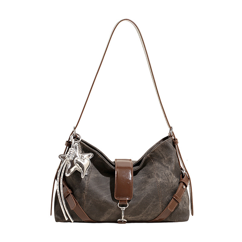 Spring new backpack, unique design PU patch fashionable handbag large capacity shoulder bag armpit bag designer bag crossbody bag