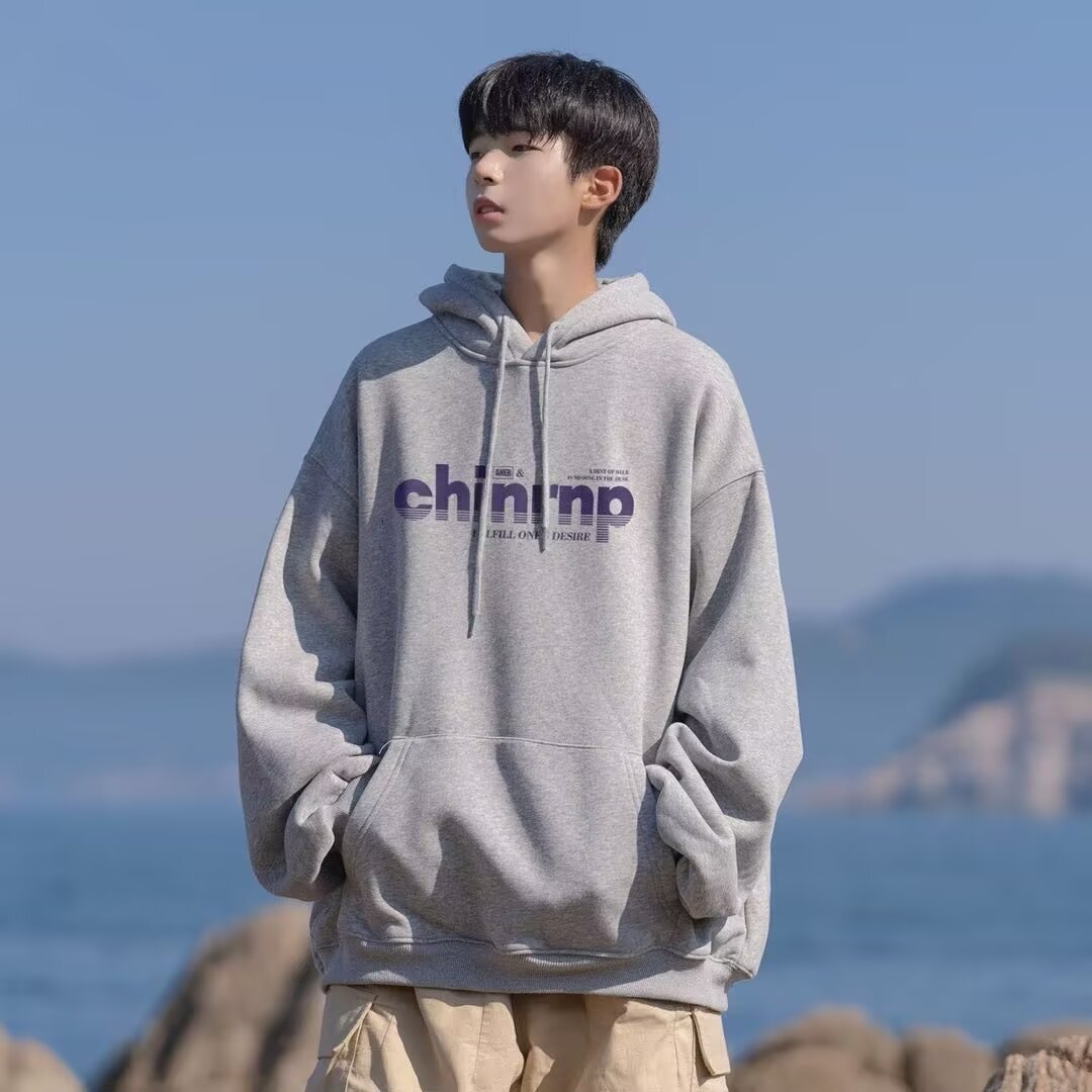 Retro Letter Print Designer Hoodie Men's Hooded Sweatshirt Autumn And Winter New Style Couple's Trendy Brand Loose Fit Drop Shoulder Fleece-