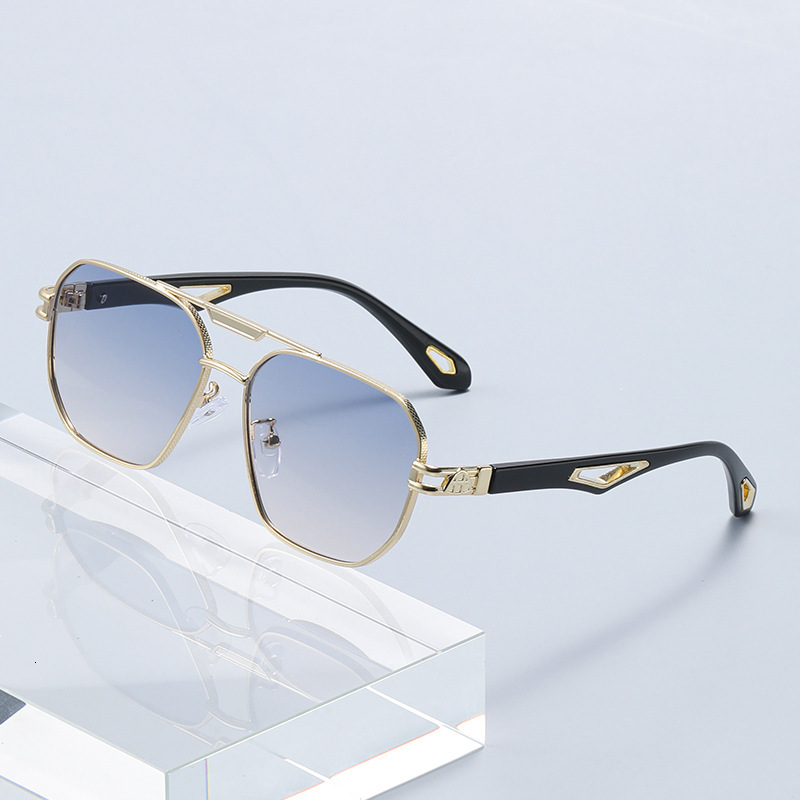 New Square Frame Metal Fashion Versatile Multi-color Style Trendy UV Protection Travel Sunglasses