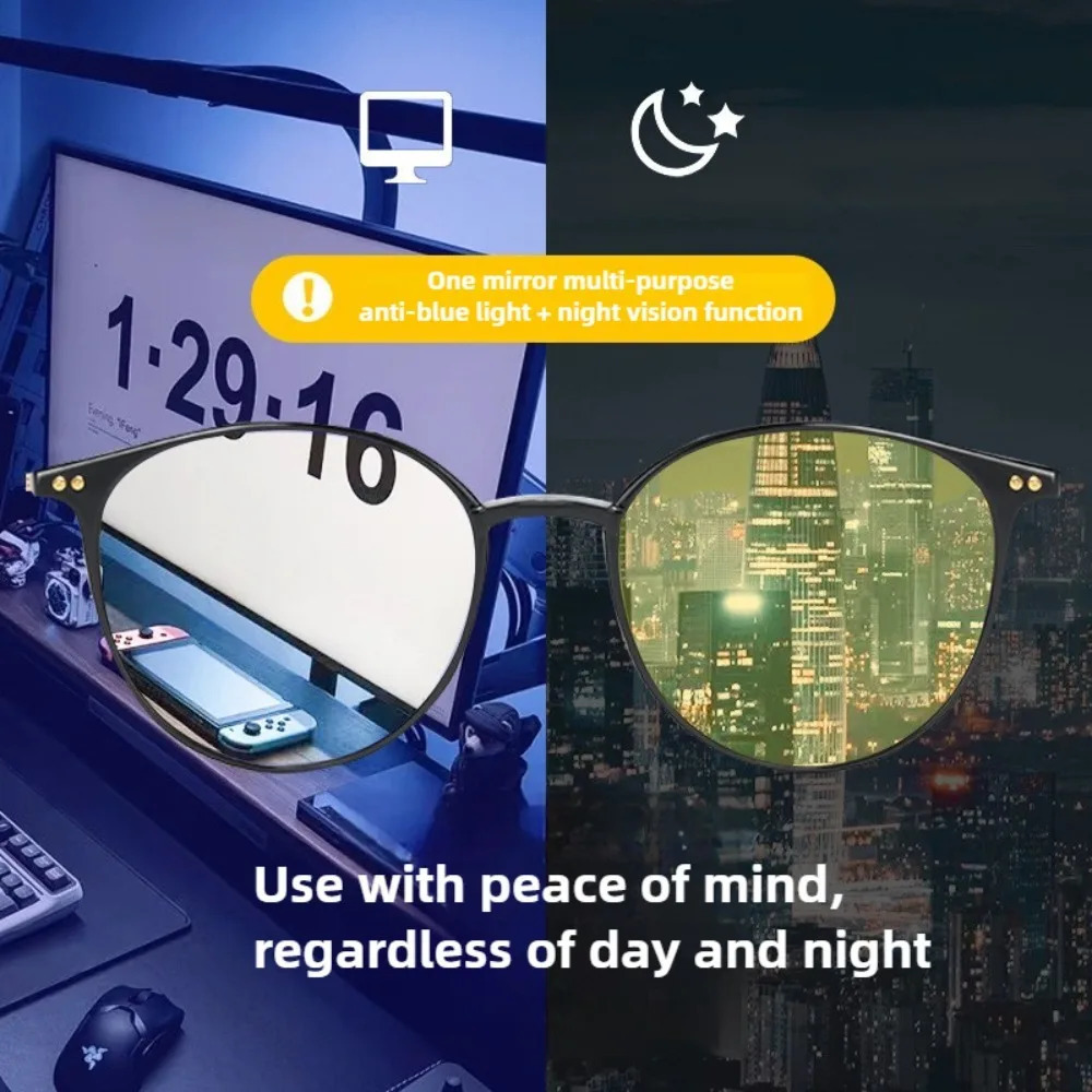 Korean Version Color Changing Night Vision Goggles Ultra Light and Fashionable Personalized Protective Glasses 260302