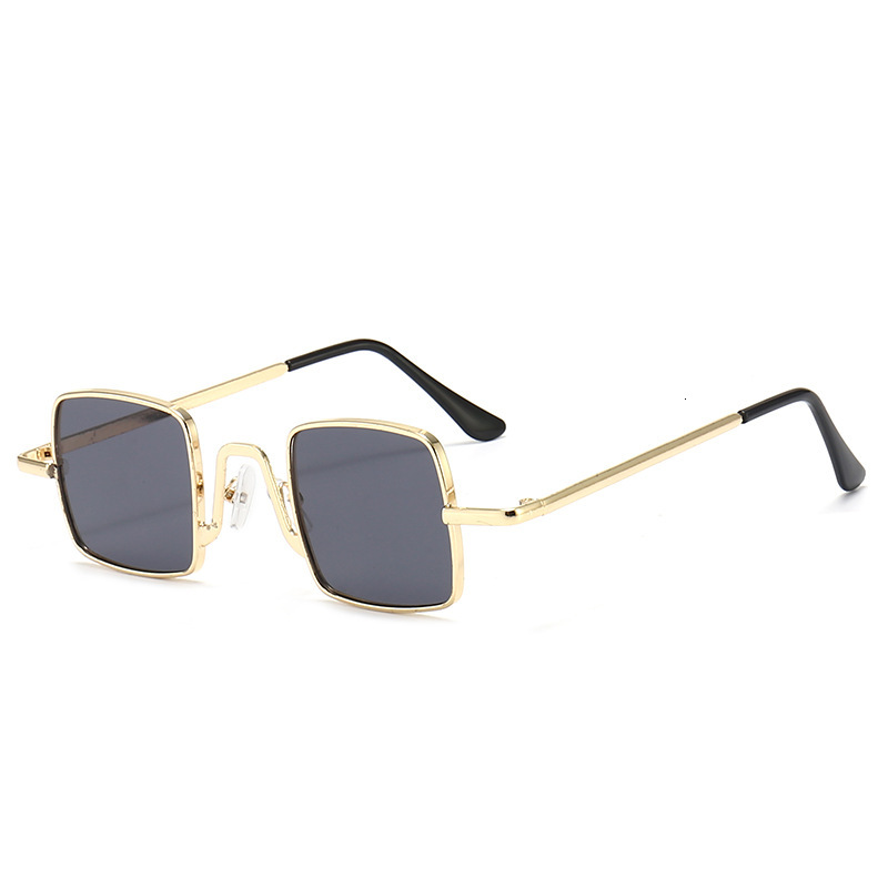 Small-frame square popular on TikTok, street style sunglasses, small prince glasses, UV400 light-colored sunglasses