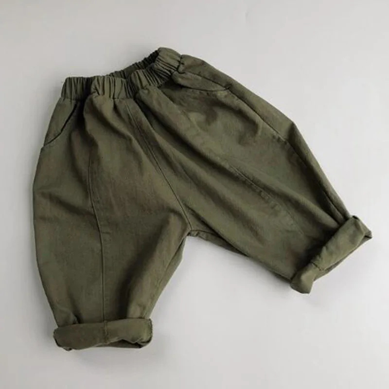Korean Spring Autumn Kids Boys Girls Loose Pants Childrens Clothing Casual Pant Baby Children Turnip 260311