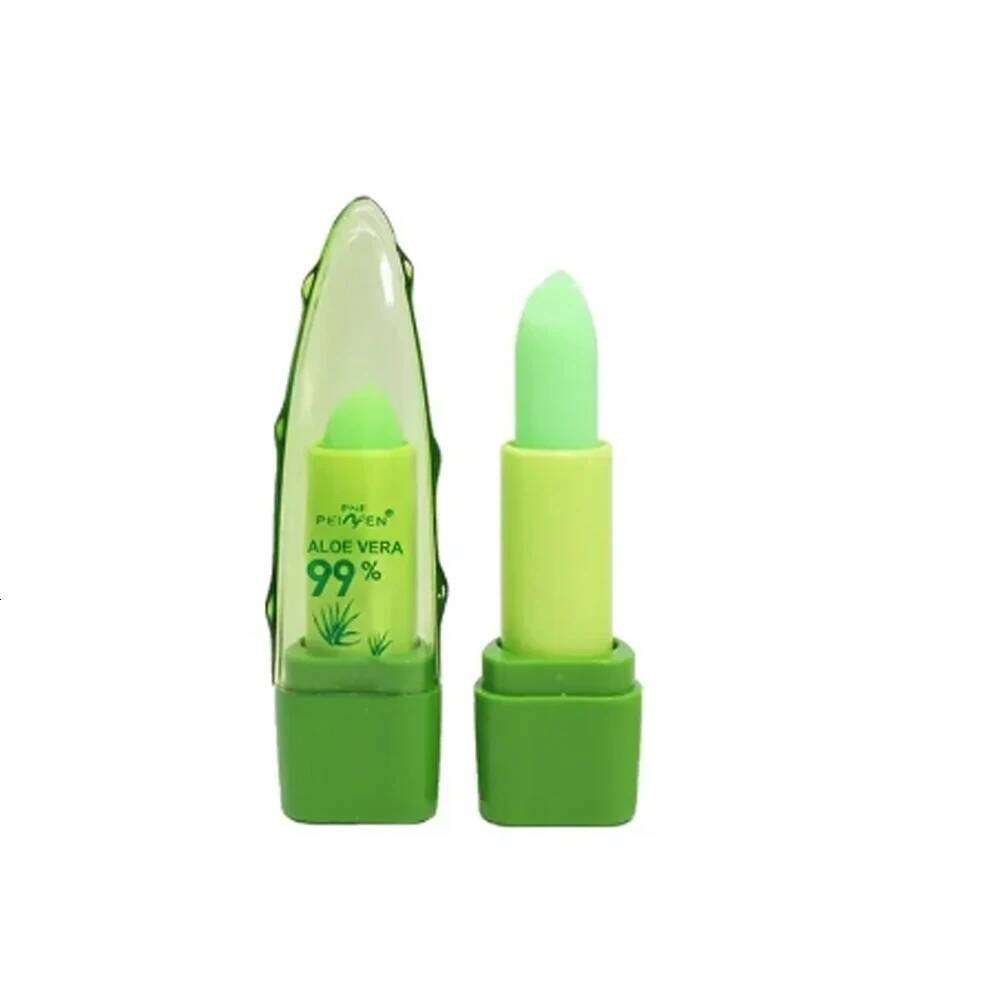 1Pcs Moisture Lip Balm Long-Lasting Natural Aloe Vera Color Mood Changing Long Lasting Moisturizing Lipstick Anti Aging W260311