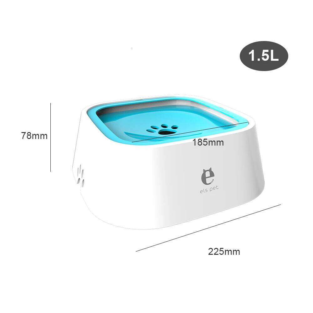 1.5L ABS Plastic Floating Non-Wetting Mouth Cat Without Spill Drinking Water Dispenser Dog Bowl 26Y0312