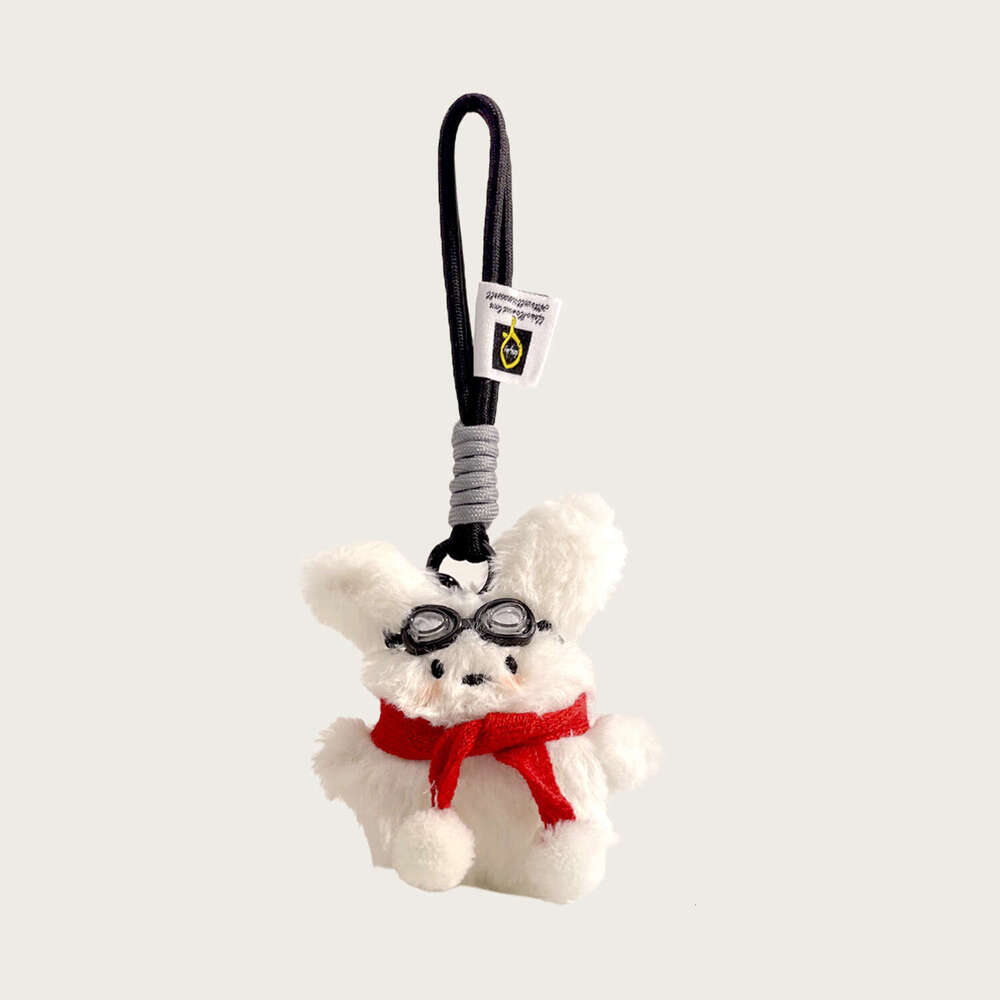 Cute Pilot Plush Little Dog Backpack Pendant Cartoon Small Doll Bag Accessory Gift