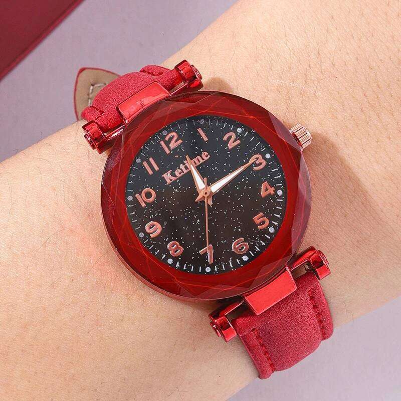 5pcs Set Watches Women Leather Band Ladies Watch Simple Casual Womens Analog WristWatch Bracelet Gift Montre Femme