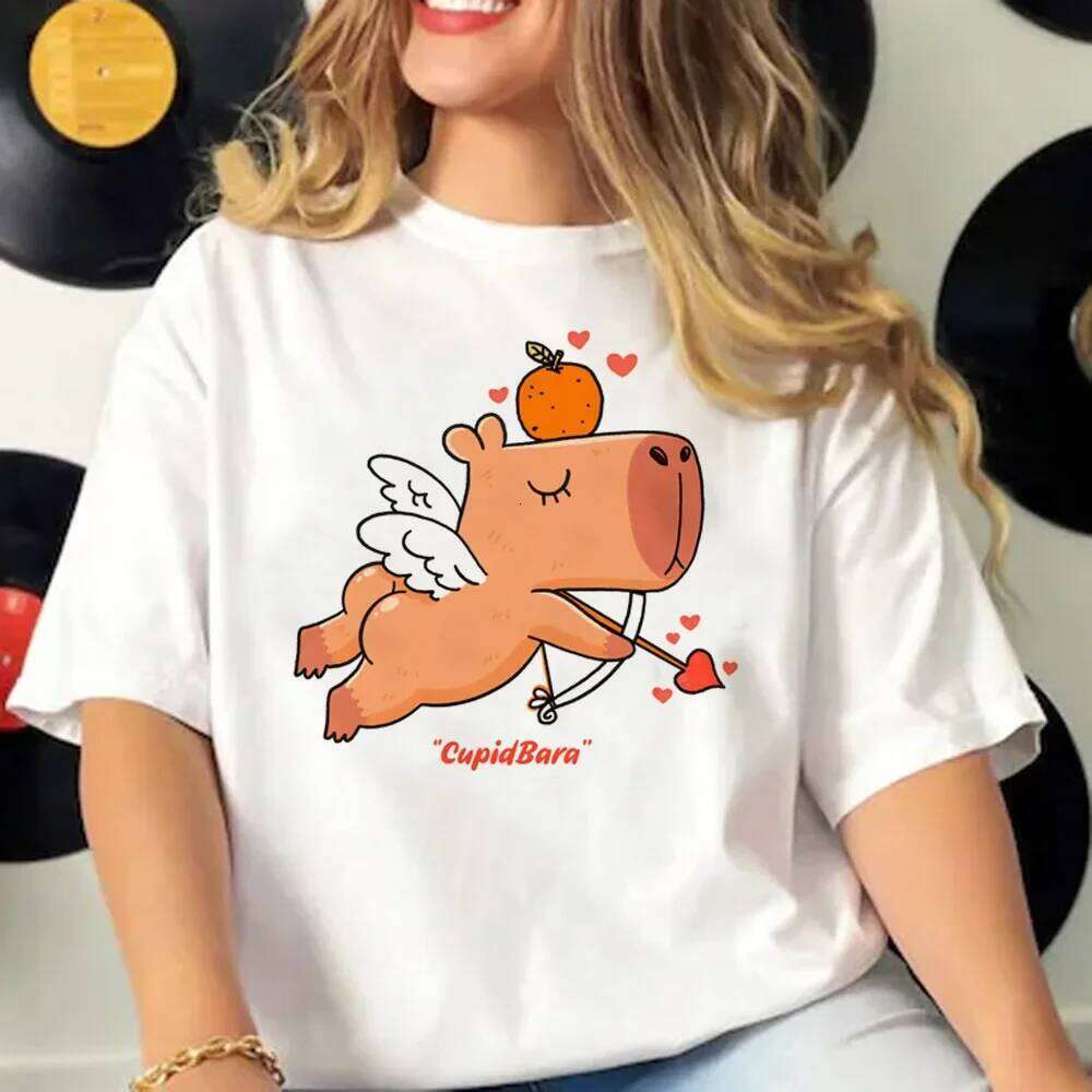 Capybara T-shirts Women Graphic Tee Harajuku Top Female Japanese Manga Clothing Z260312