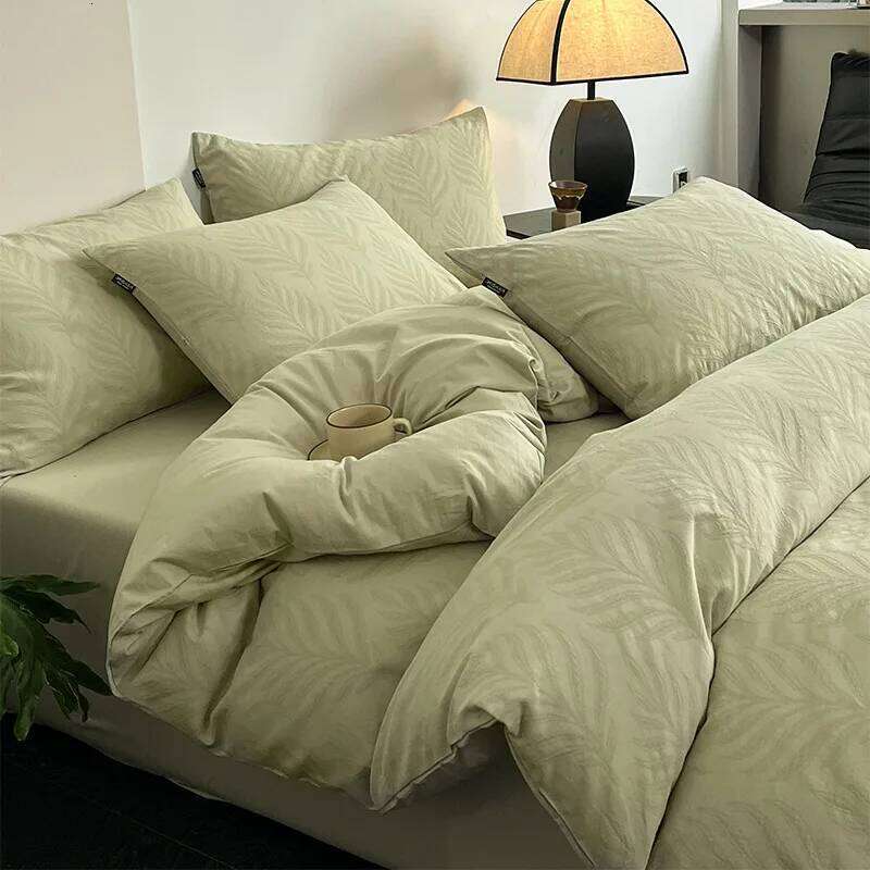 Four-piece set of pure cotton, all-cotton, 60-count jacquard quilt cover, bed sheet set, home textiles H260312