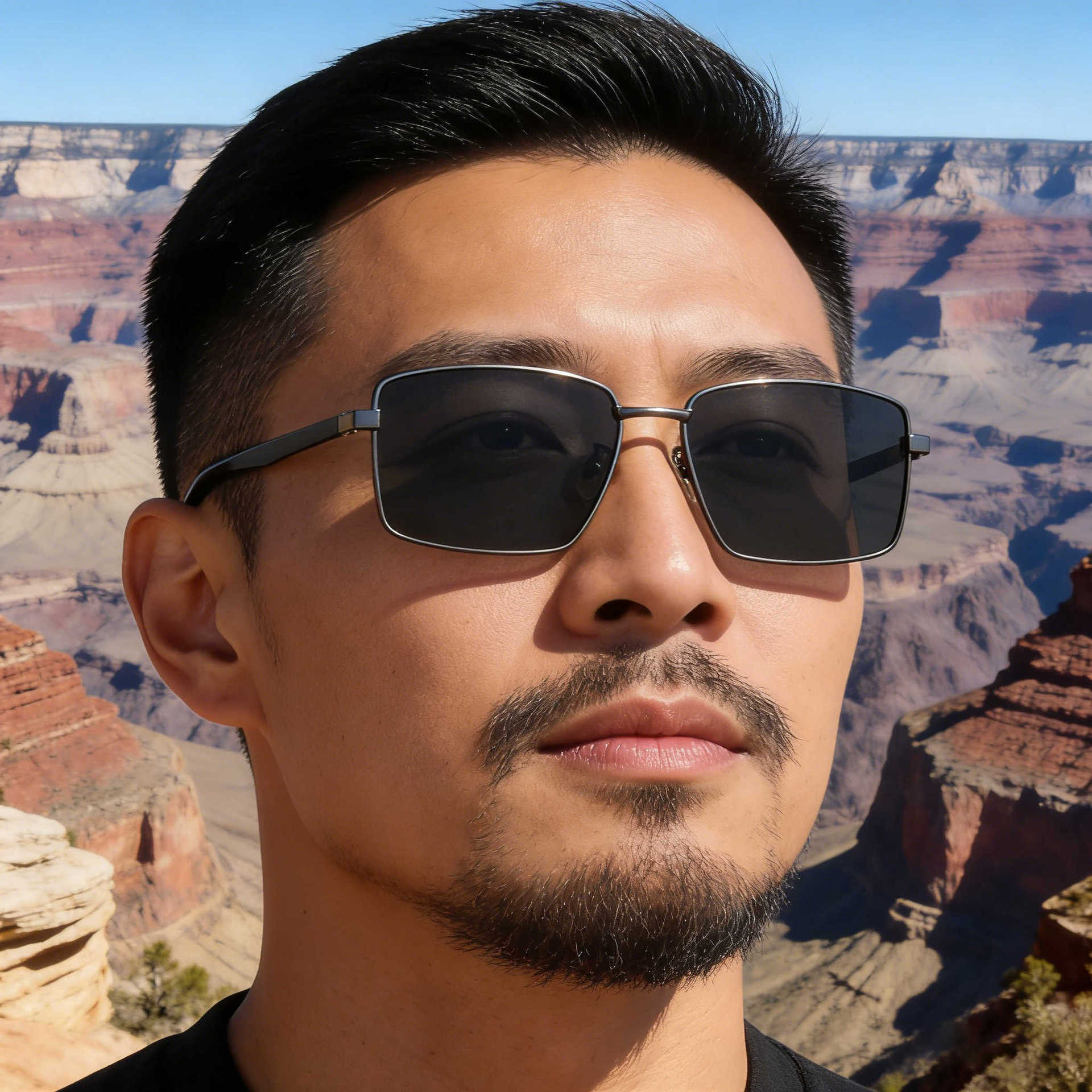 2026 New European American Style Square Small Frame Nylon Polarized Sunglasses for Men, Fashionable and Simple, Sun Protection,