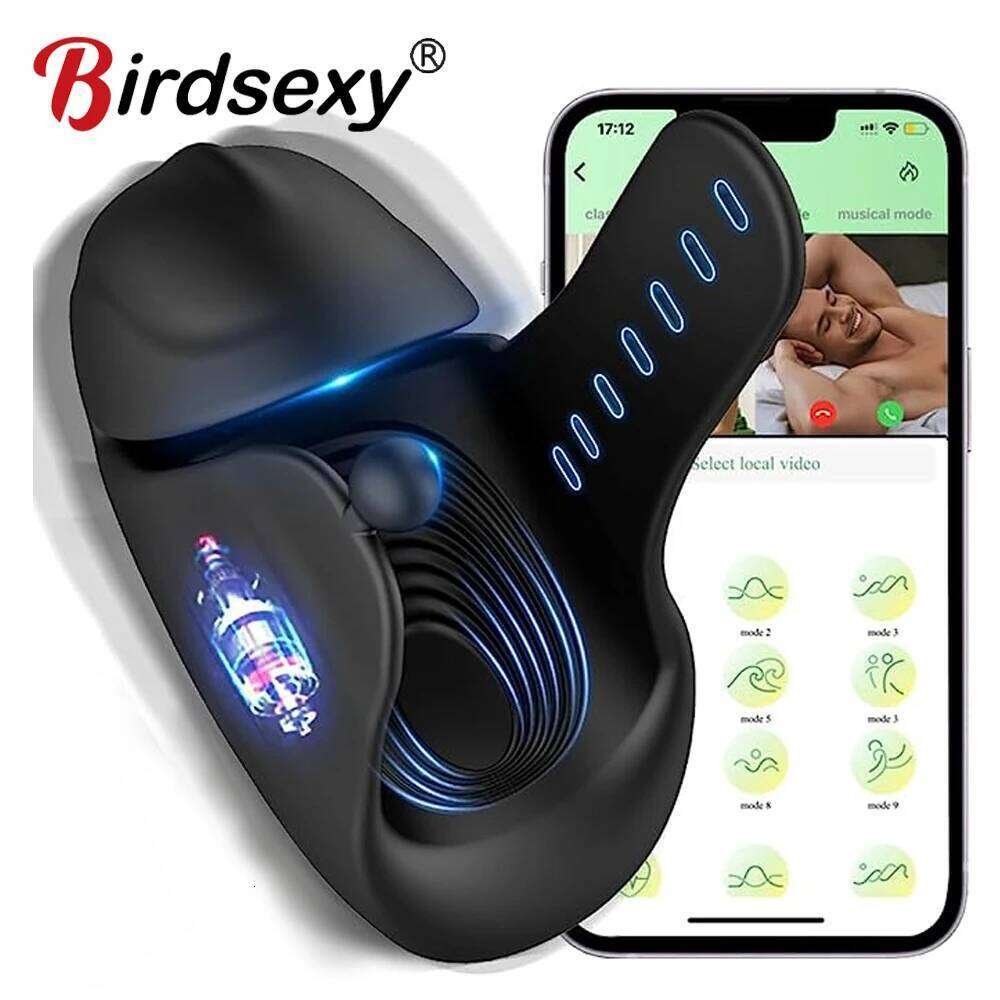 Bluetooth for Men Masturbator Cup Penis Delay Trainer Machine Glans Massager Male Masturbate Vibrator Sex Toy Z260312
