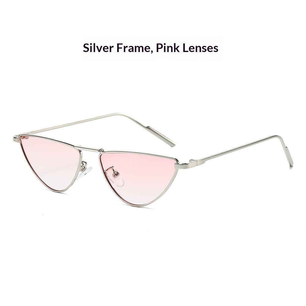 New European, American, Korean style hip-hop sunglasses for men, high-end fashion, cat eye sunglasses for women, UV resistant metal glasses