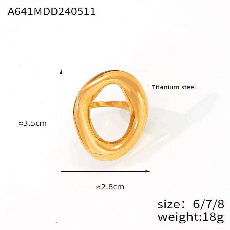Popular Woman Index Rings Stainless Steel Gold Plated Women Girls Ring Hip Hop Punk Female Jewelry Accessories H260312