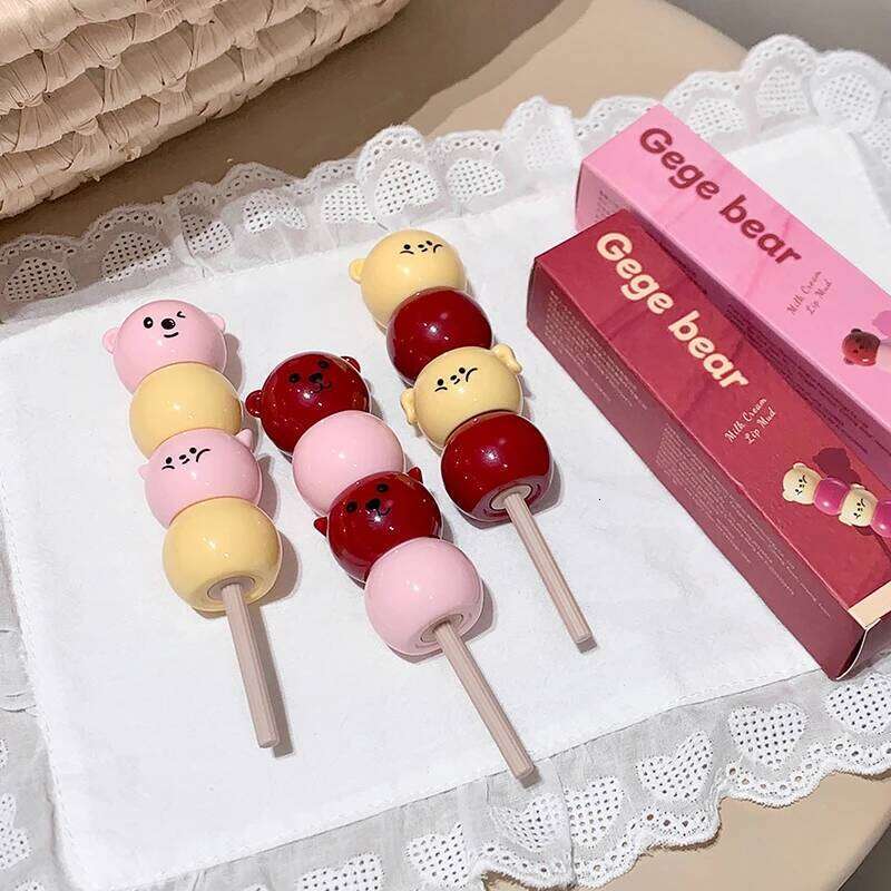Gege bear candied haws on a stick Matte Velvet Lip Glaze, Natural Long-Lasting lipstick birthday gifts W260311