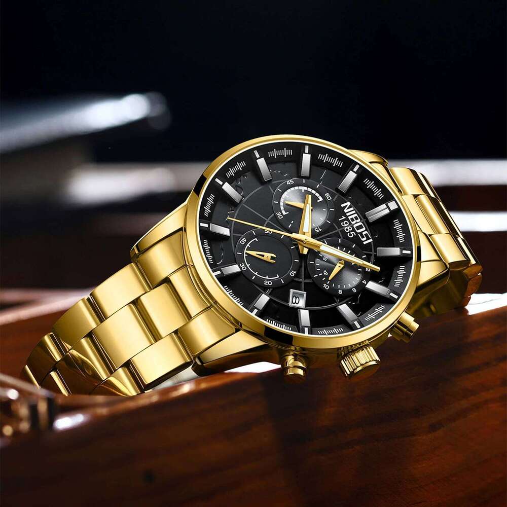 NIBOSI 2025 New Men's Top Brand Luxury Quartz Watches For Men Auto Date Speed Chronograph Waterproof Wrist watch Reloj