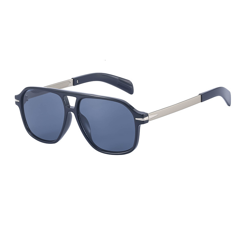 2026 New Fashion Square Polarized Retro Double-Beam Personalized Sun Protection Sunglasses for Men,
