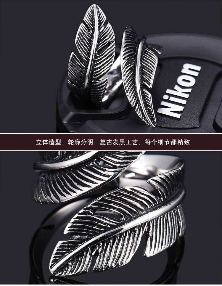 New Arrivals 925 Sterling Silver for Women Feather Ring Fashion sterling-silver-jewelry H260312