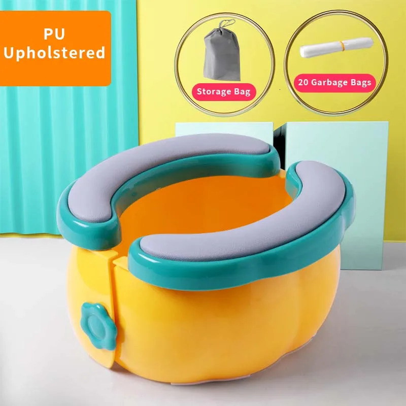 Baby Toilet Portable Travel Potty Foldable Kids Training Seat Easy to Clean With Storage Bag and 20 Garbage Bags 260311