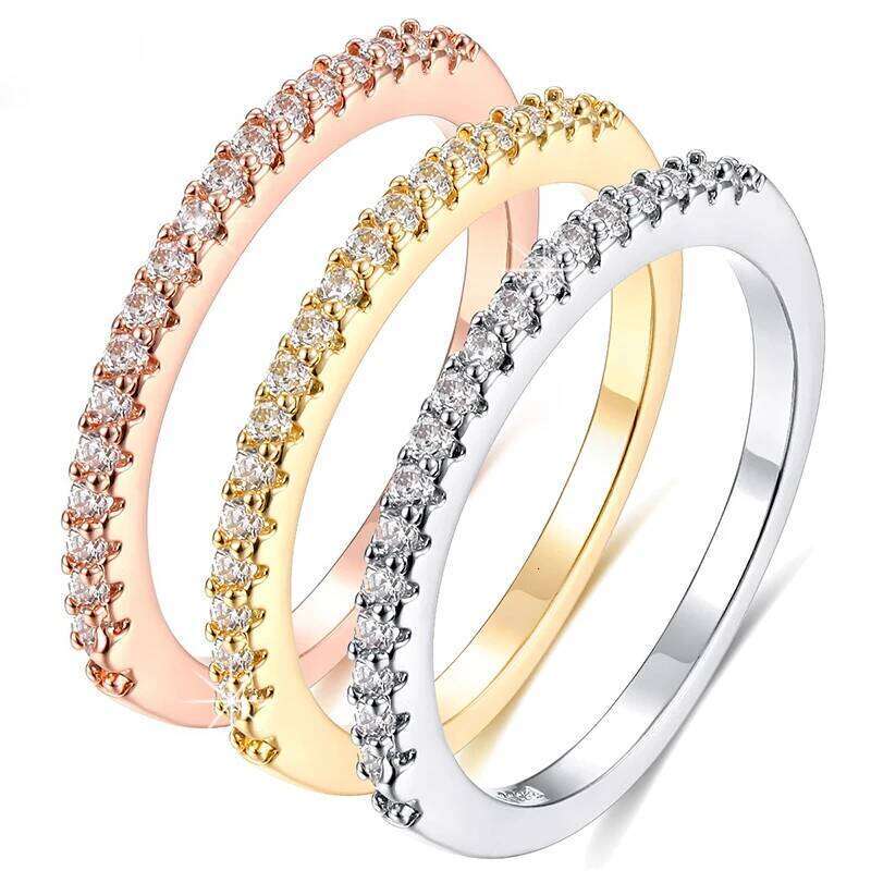 LXOEN Colorful Simple Luxury Zirconia Engagement Ring with Silver Color Crystal Wedding Rings for Women Party Jewelry Anillos H260312
