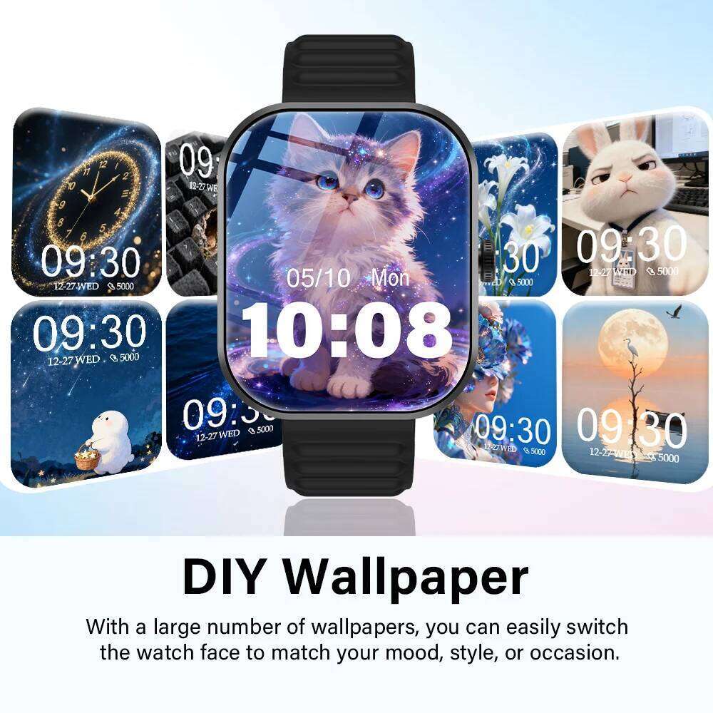 LAXASFIT New Watch with Calling Men's Health Monitoring Smart Notifications Voice Assistant Women's Smartwatch Gift
