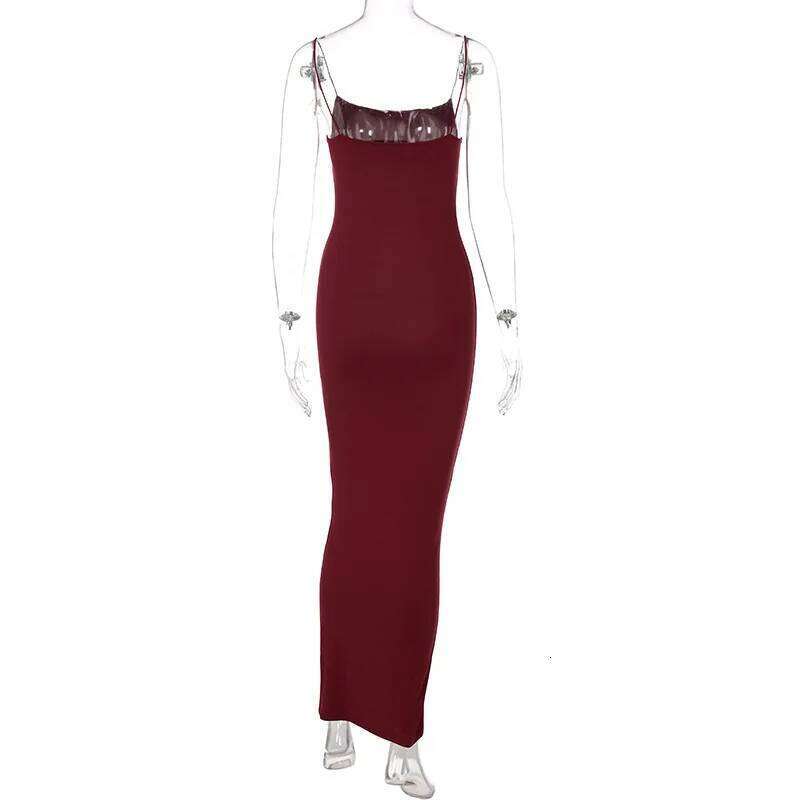Nsangu 2024 Autumn Winter Women Solid White Black Strap Midi Dress Bodycon Sexy Streetwear Party Club Elegant Fashion Clothes C260312