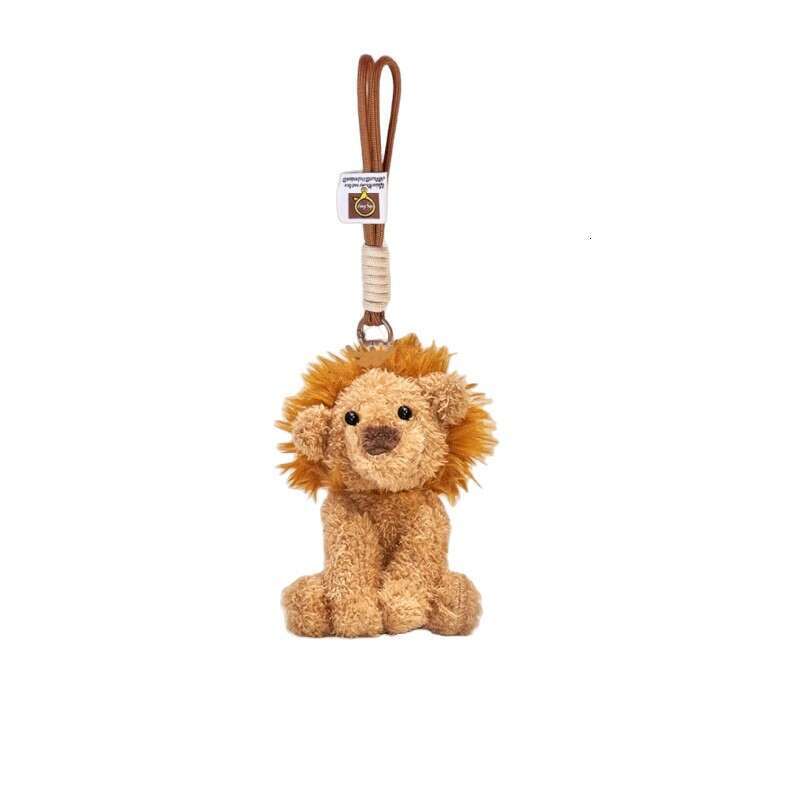 Charm Keychain Internet Celebrity Cute Adorable Little Lion Plush Toy Doll Bag Pendant Figurine