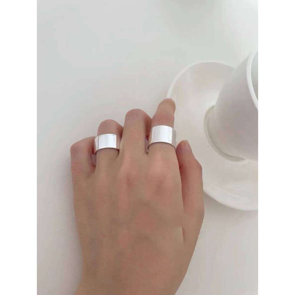 BF CLUB 925 Sterling Silver Rings For Women Girl Female Open Minimalist Retro Wide Ring Creative Anillos Bague Fine Jewelry H260312