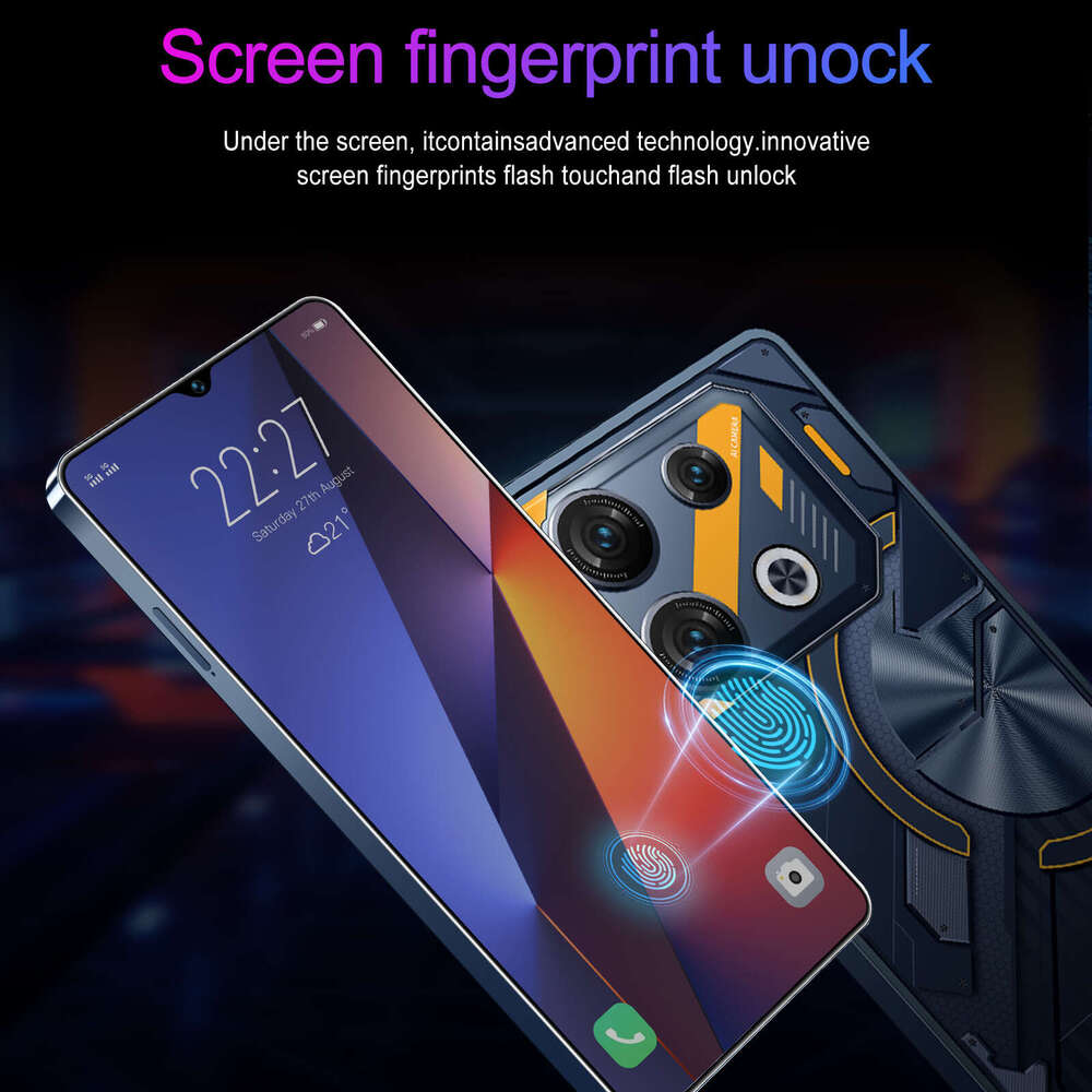 Famous brand new cross-border exclusive mobile phone GT10 in stock, Android, 7.3-inch large screen, 22+2TB, 5G smartphone, factory price. CKS