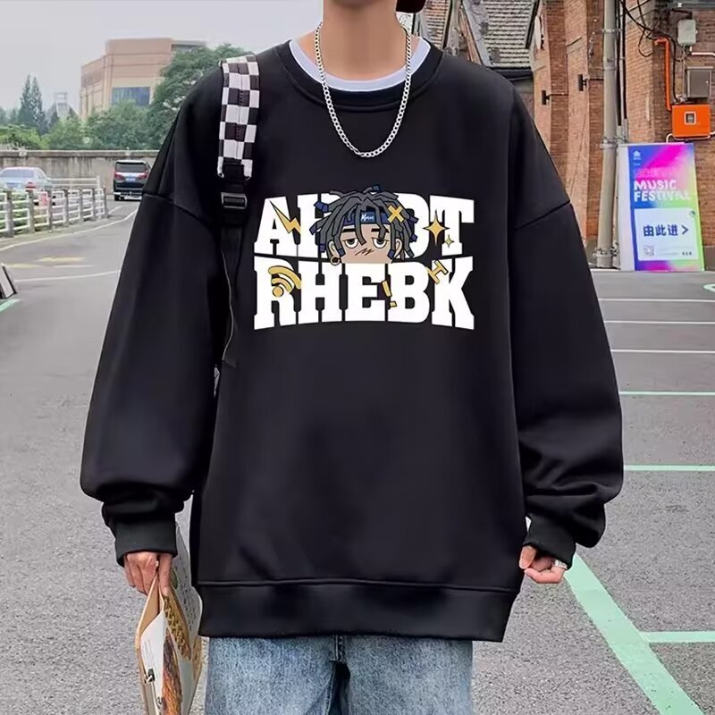 Men's Round Neck Designer Hoodie Sweatshirt Fall/winter New Long Sleeve T-shirt Retro Style Loose Fit Trendy Brand Top For Couples
