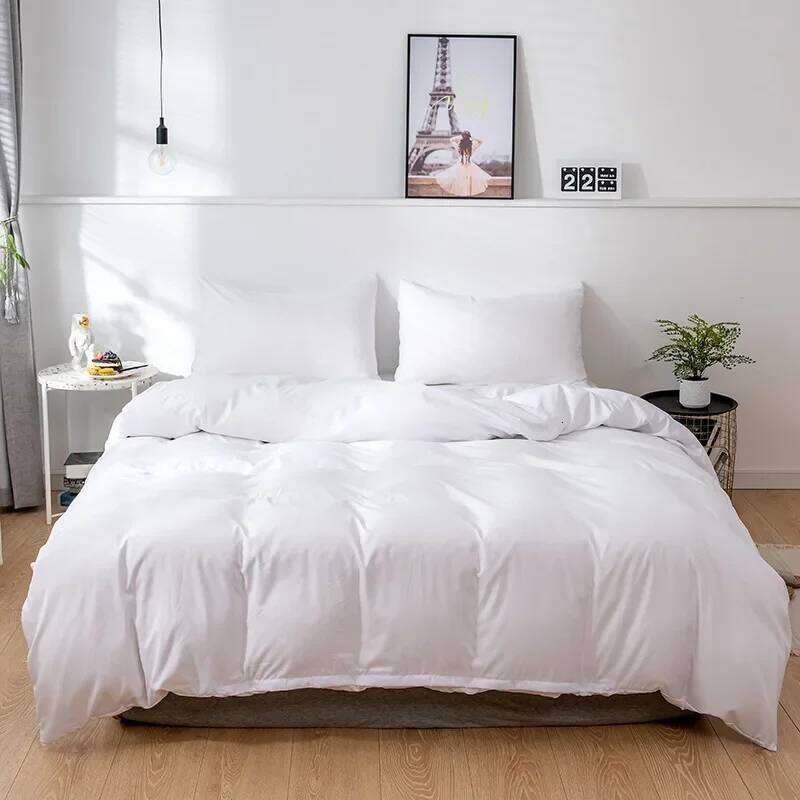 Nordic Solid Color Sanding Duvet Cover 220x240 Single Double Queen King Simple Bedding Set Pillowcase Bedclothes No Bed Sheet H260312