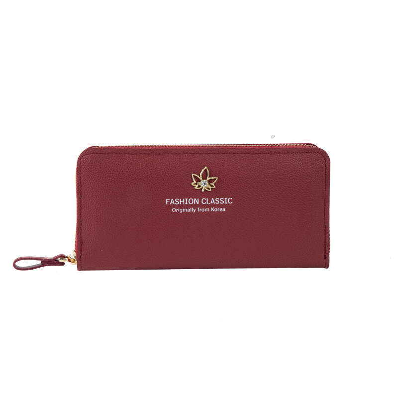 Luxury fashion wallet Women S Long New Leaf Zipper Large Capacity Clutch Wallet Multifunctional Phone Bag For Women